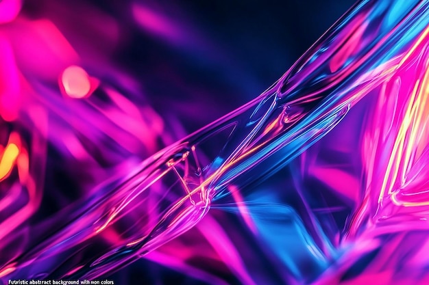 Photo futuristic abstract background with neon colors