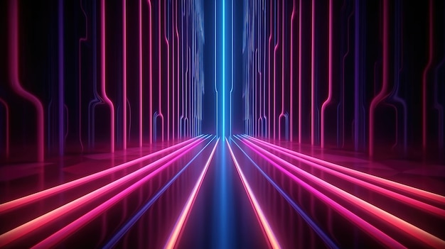 A Futuristic Abstract Neon Background Generative AI