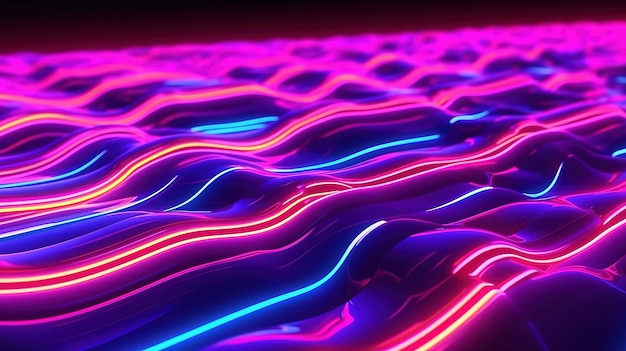 A Futuristic Abstract Neon Background Generative AI