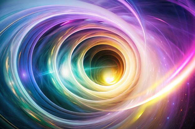 Photo futuristic abstract vortex of spiraling light 4k hd photo