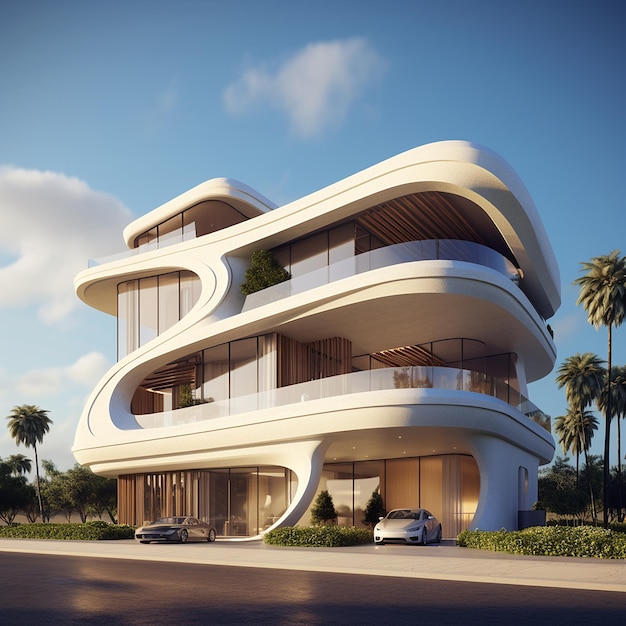 Futuristic architecture villas amazing architecture house organic architecture house picture AI Generated Art