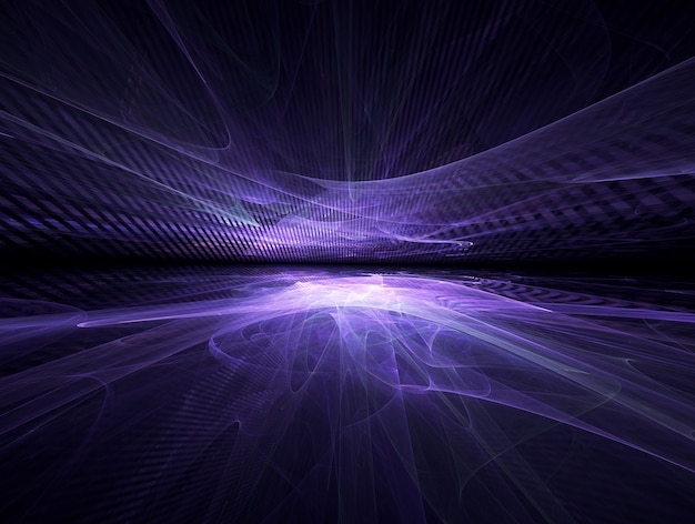 Futuristic background with fractal horizon