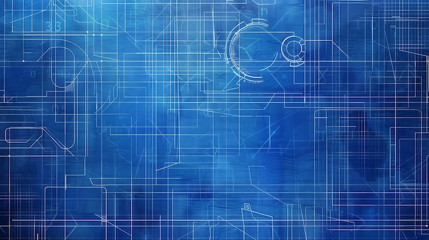 Photo futuristic blueprint engineering abstract technological background