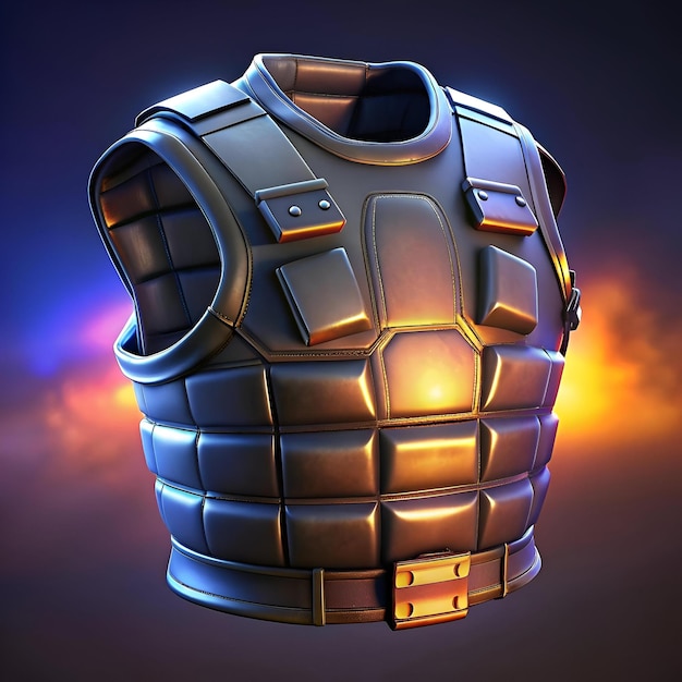 Futuristic body armor with a sleek modern design