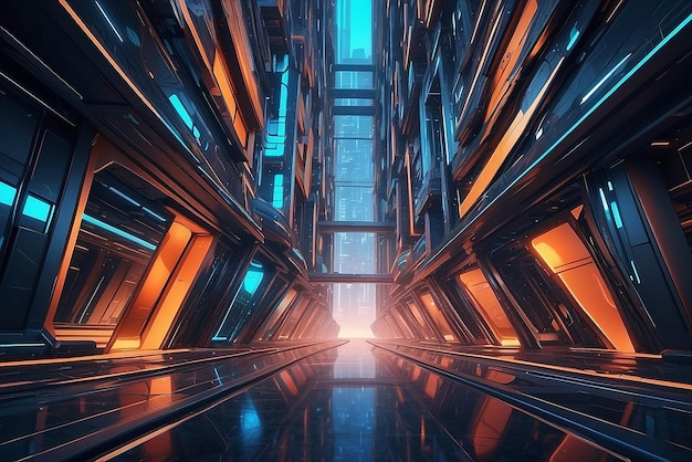 Futuristic Building Abstract Wallpaper Background