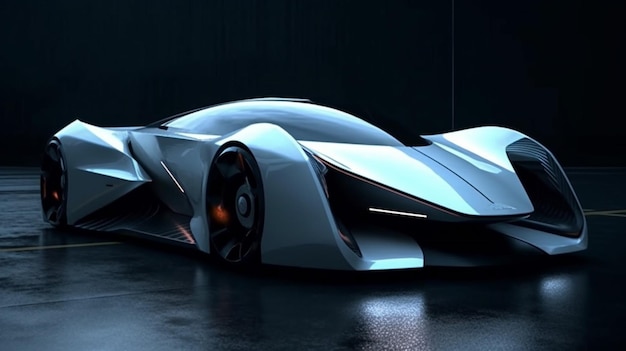 A futuristic car from the company lamborghini.