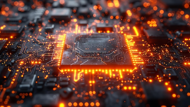 Futuristic Circuit Board Concept Background