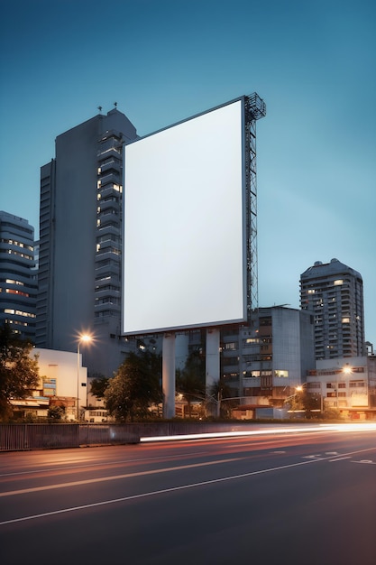 Futuristic City Billboard Create a Blank Canvas for Your Next Advertising Campaign