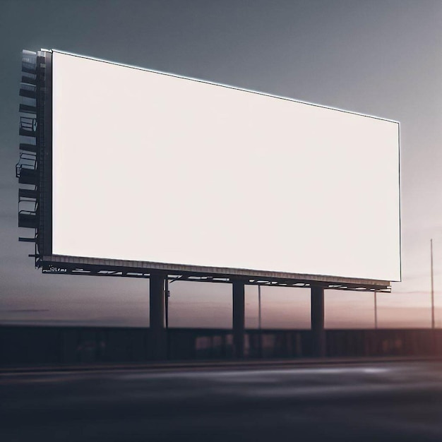 futuristic city billboard mockup