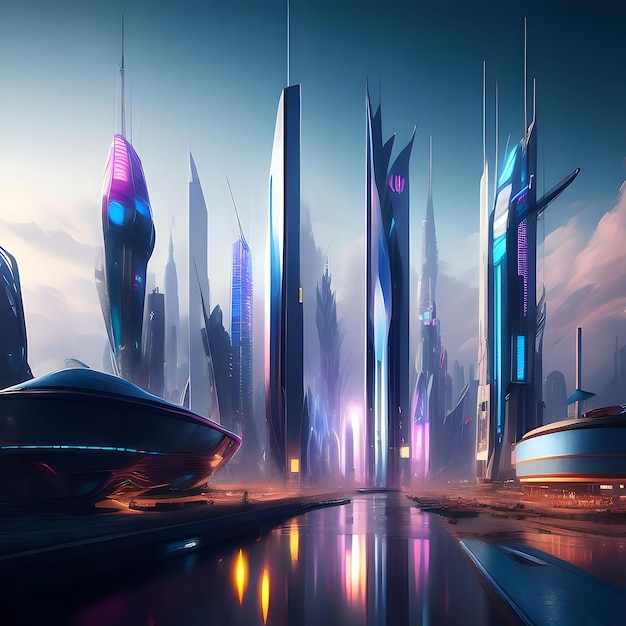 futuristic city with billboards futuristic billboard futuristic city with flying cars