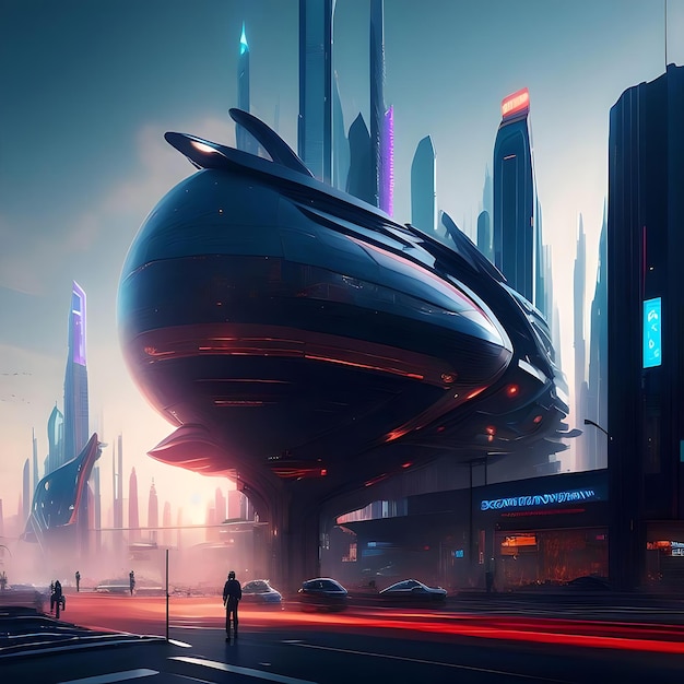 futuristic city with billboards futuristic billboard futuristic city with flying cars