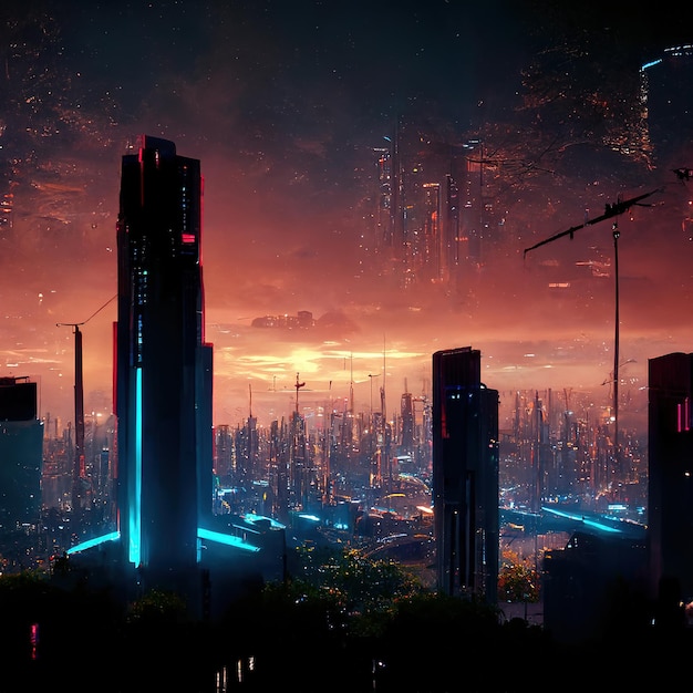 a futuristic city