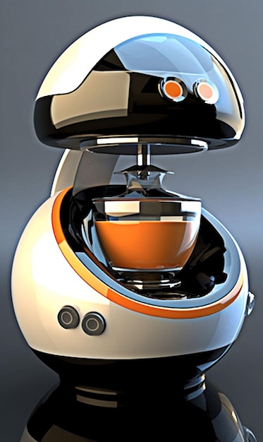 A futuristic coffee maker machine generative ai