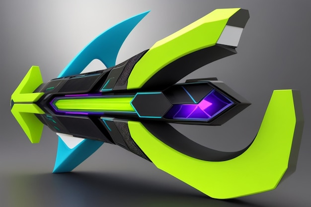 Futuristic colorful shape 3d render Background