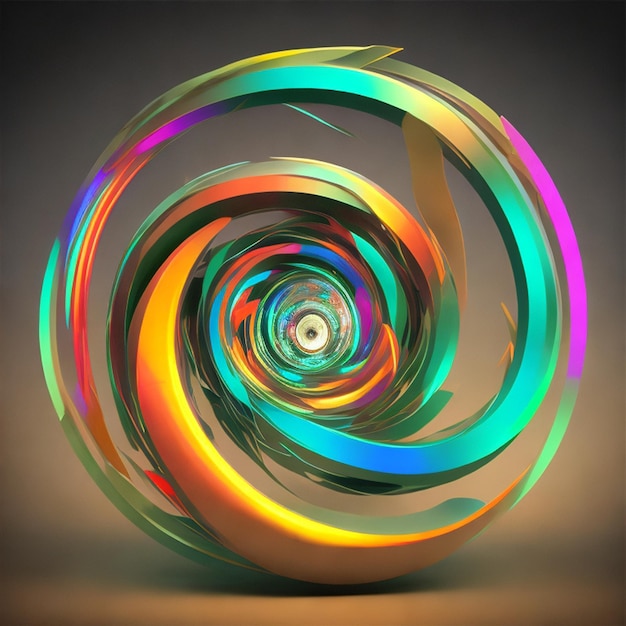 Futuristic colorful shape 3d render Background