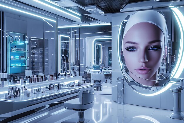 Futuristic Cosmetic Innovation Lab or Salon Setting