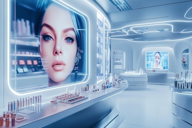 Futuristic Cosmetic Innovation Lab or Salon Setting