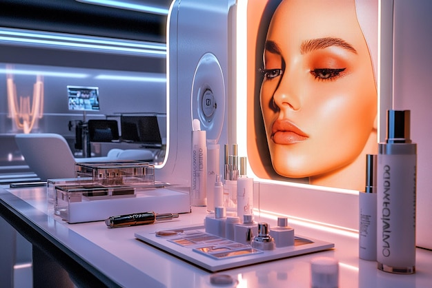 Futuristic Cosmetic Innovation Lab or Salon Setting