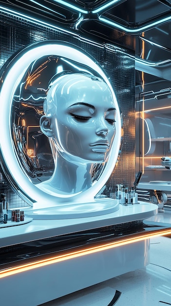 Futuristic Cosmetic Innovation Lab or Salon Setting