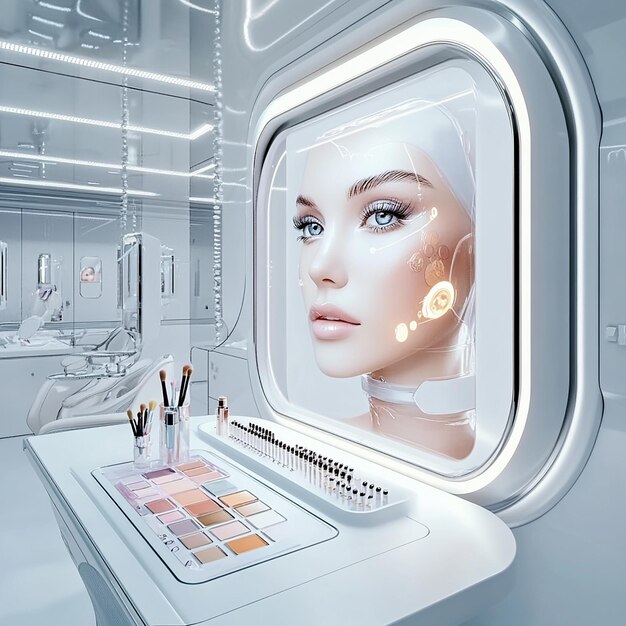 Futuristic Cosmetic Innovation Lab or Salon Setting