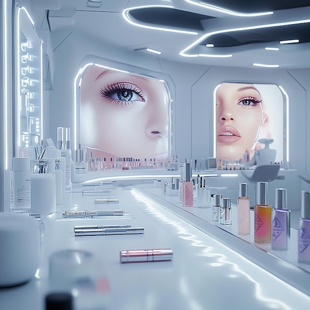 Futuristic Cosmetic Innovation Lab or Salon Setting