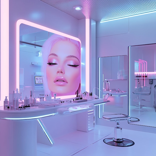 Futuristic Cosmetic Innovation Lab or Salon Setting