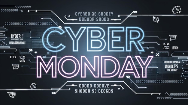 Photo futuristic cyber monday sale designs for maximum impact