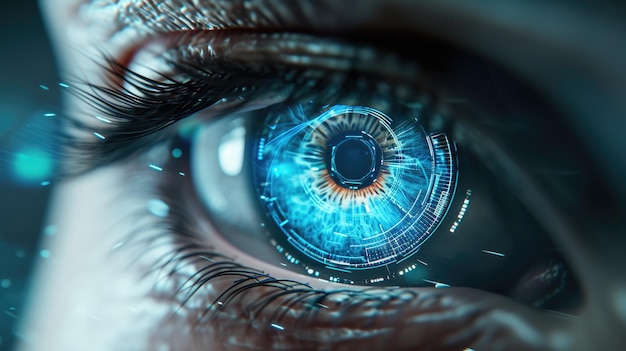 Futuristic Digital Biometric of human eye iris