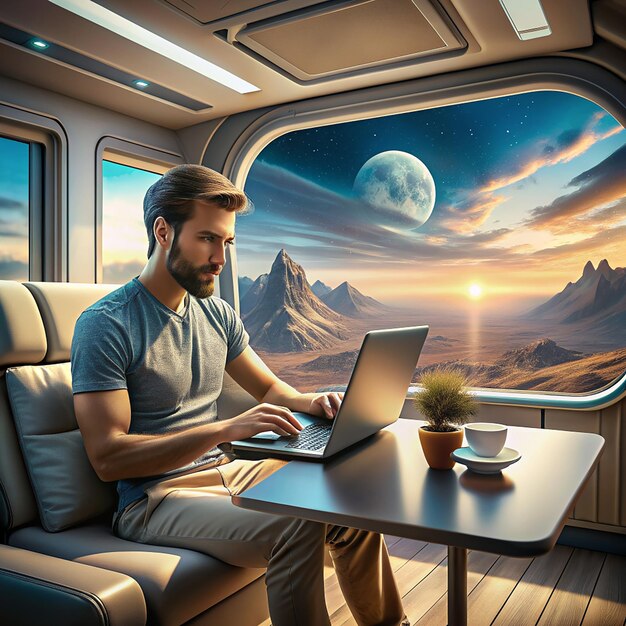 Futuristic Digital Nomad Lifestyle A Glimpse Ahead