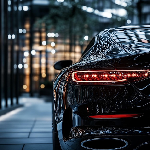 Futuristic Electric Car on Neon Highway