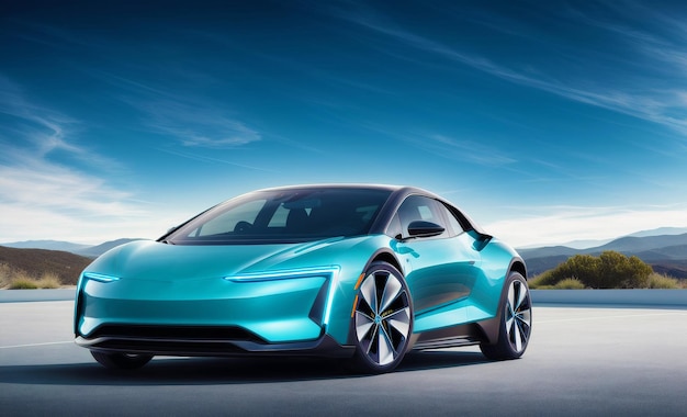 The Futuristic Electric Car Revolutionizes the Road Future Unleashed Generative AI