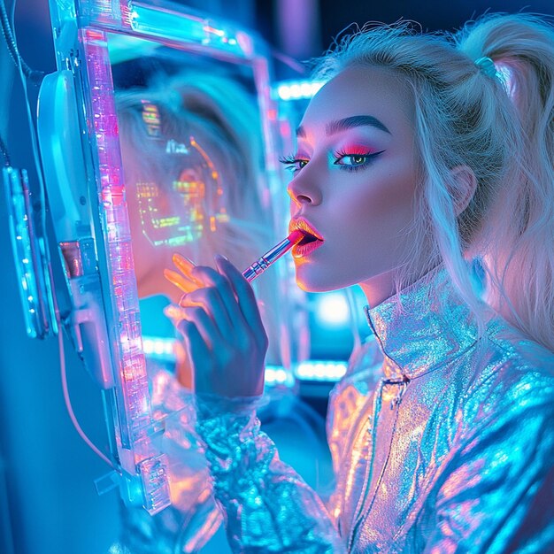 Futuristic Elegance The Cyberpunk MakeUp Artist