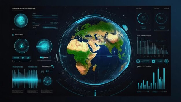 Photo futuristic global interface concept