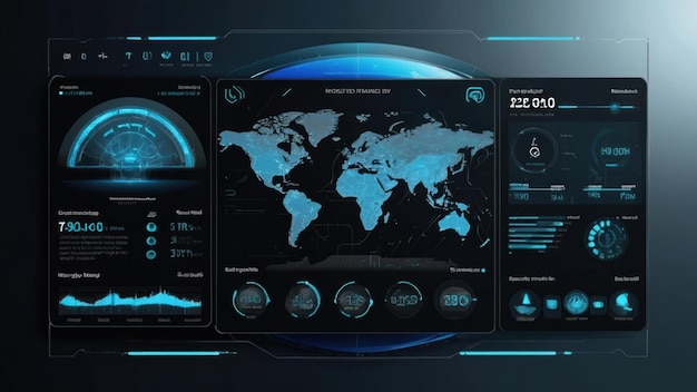 Photo futuristic global interface concept