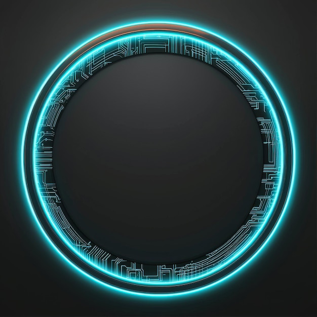 Futuristic Glowing Circle Frame