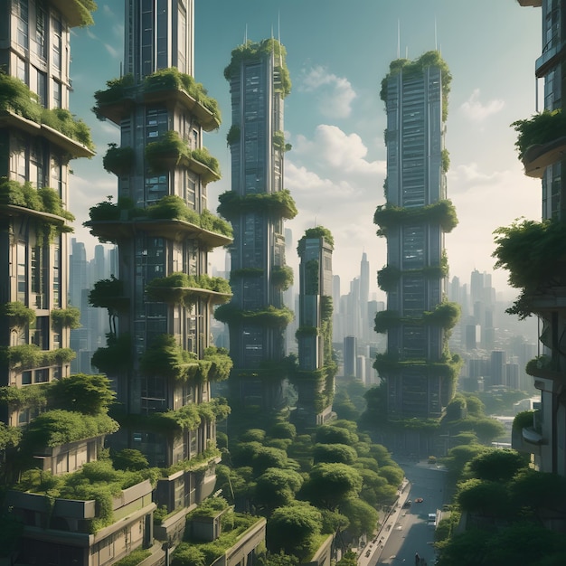 a futuristic green city