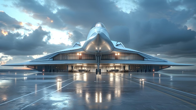 Futuristic Hangar for Hypersonic Aircraft Development and Testing