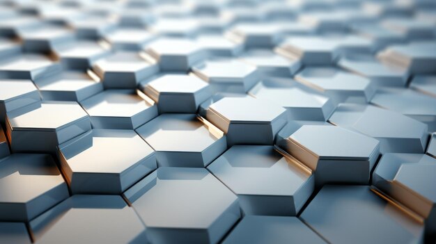 Futuristic hexagonal background Abstract geometric grid pattern