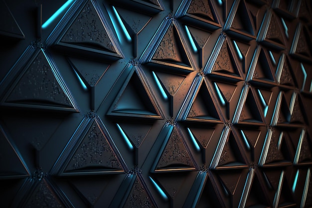 Futuristic high tech dark with a triangular abstract backgrounds