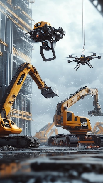 Futuristic HighTech Construction Equipment