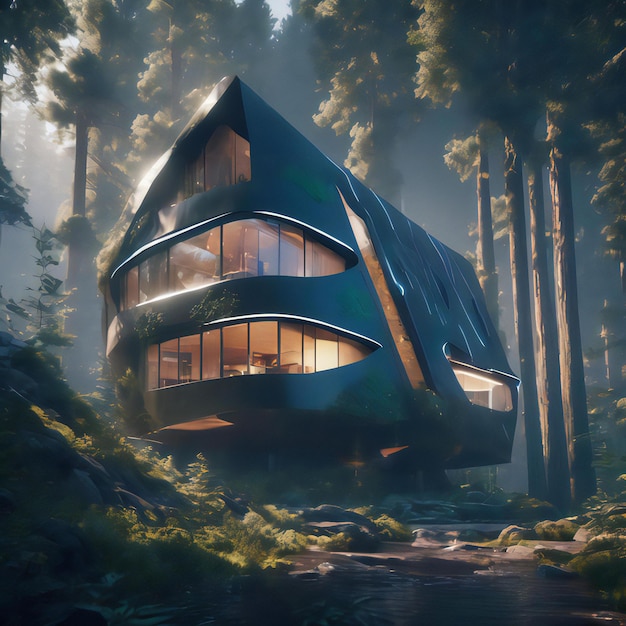 Futuristic House Ai generated Image