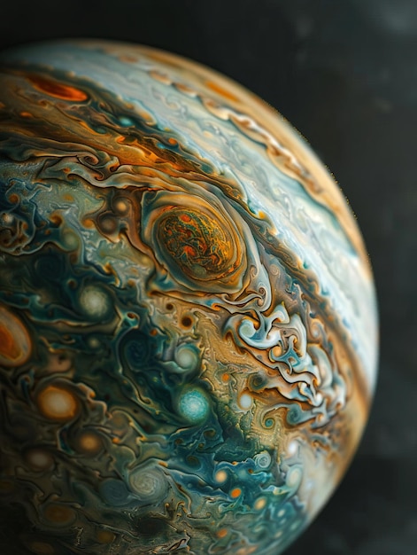 A futuristic interpretation of Jupiter inspired by peasant cultureClean Background