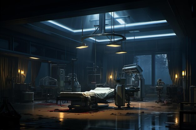 Futuristic Laboratory Experimental Chamber Secretive and Innovative Research Environment