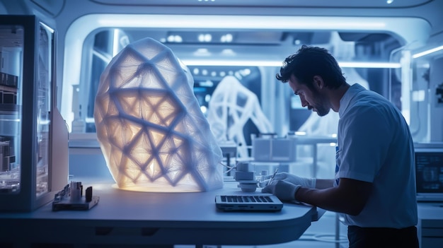 Photo futuristic laboratory scene