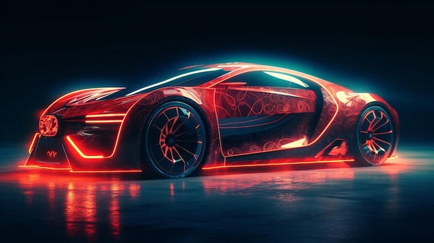 Futuristic luxury sports car wallpaper