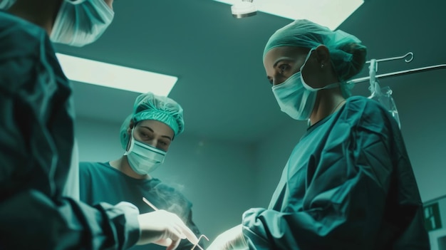 Futuristic Medical Procedures in Advanced HighTech Surgery Rooms