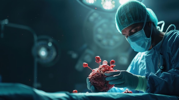 Photo futuristic medical procedures in advanced hightech surgery rooms