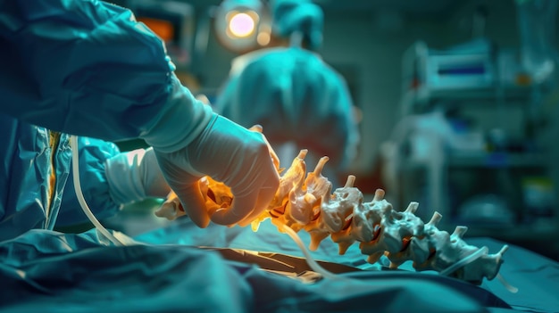 Photo futuristic medical procedures in advanced hightech surgery rooms