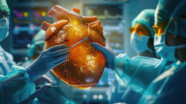 Photo futuristic medical procedures in advanced hightech surgery rooms