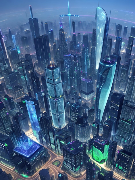 Futuristic mega city